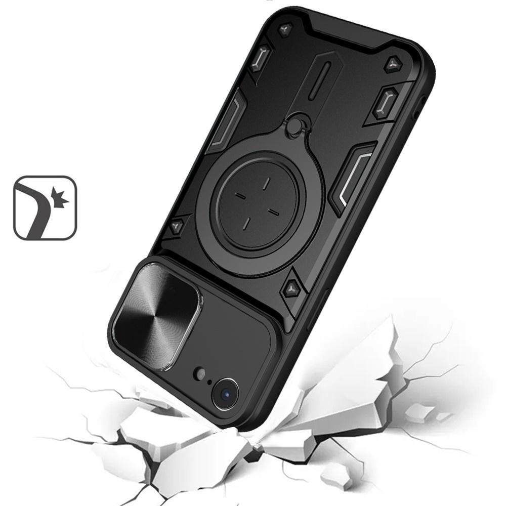 iPhone 16E / SE4 Magnetic Ring Stand Hybrid Case – Classic Design with Full Camera Protection & Kickstand, photo 2 of 7