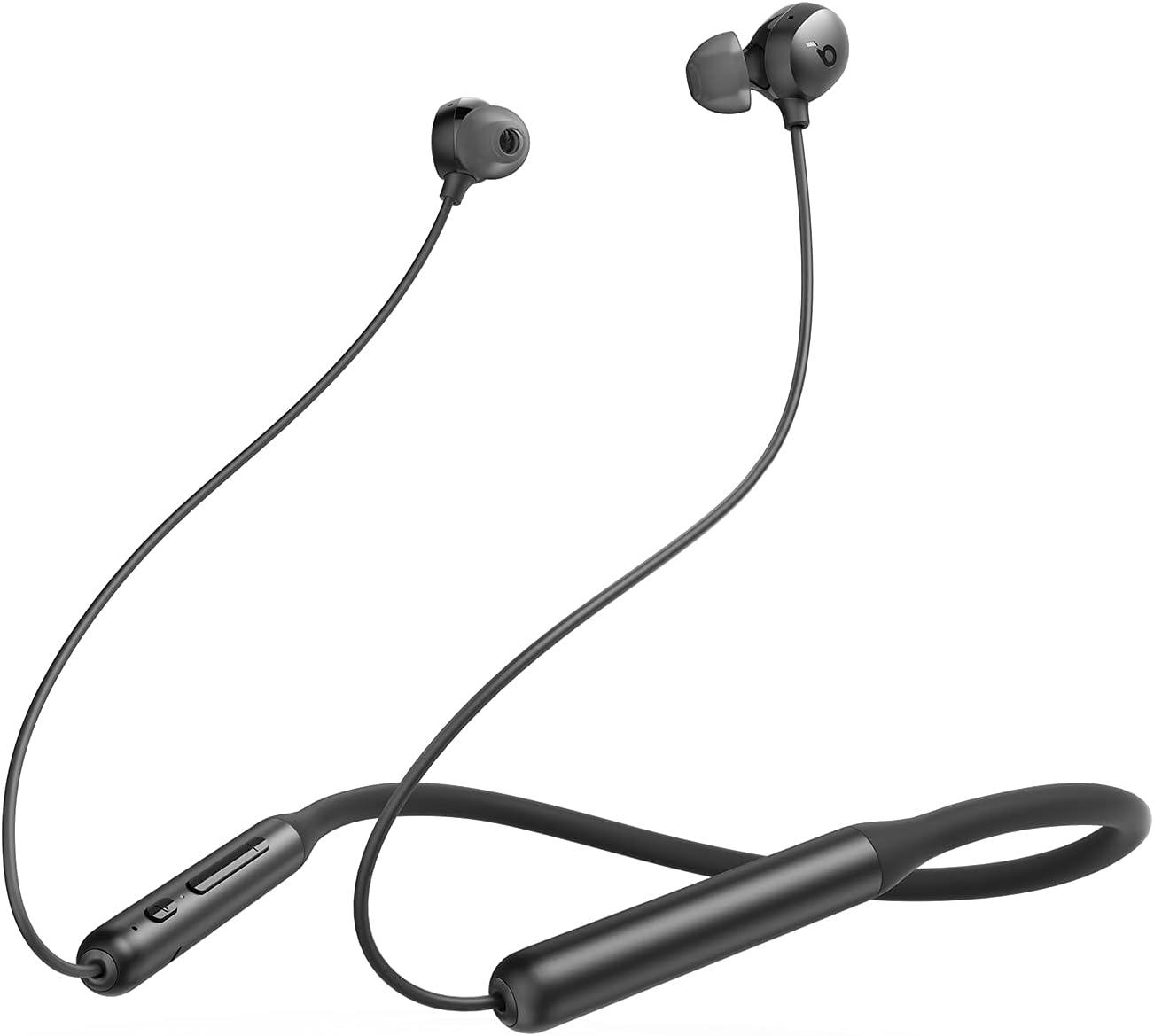 Anker Life U2i Wireless Neckband Headphones, 10mm Drivers with BassUp Technology, 22H Playtime, AI-Enhanced Calls, Foldable and Lightweight, IPX5 Water-Resistant, Secure Fit, Bluetooth 5