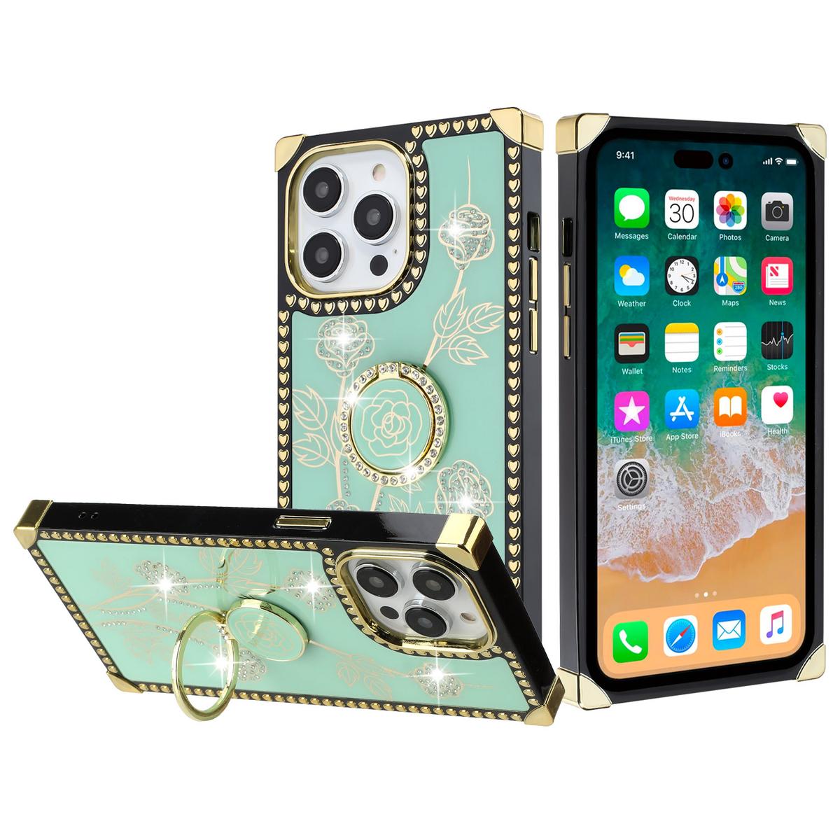 Apple iPhone 14 PRO 6.1" Passion Glitter Diamond Case with Ring Stand | Sparkling Hybrid Cover with Kickstand, photo 11 of 13