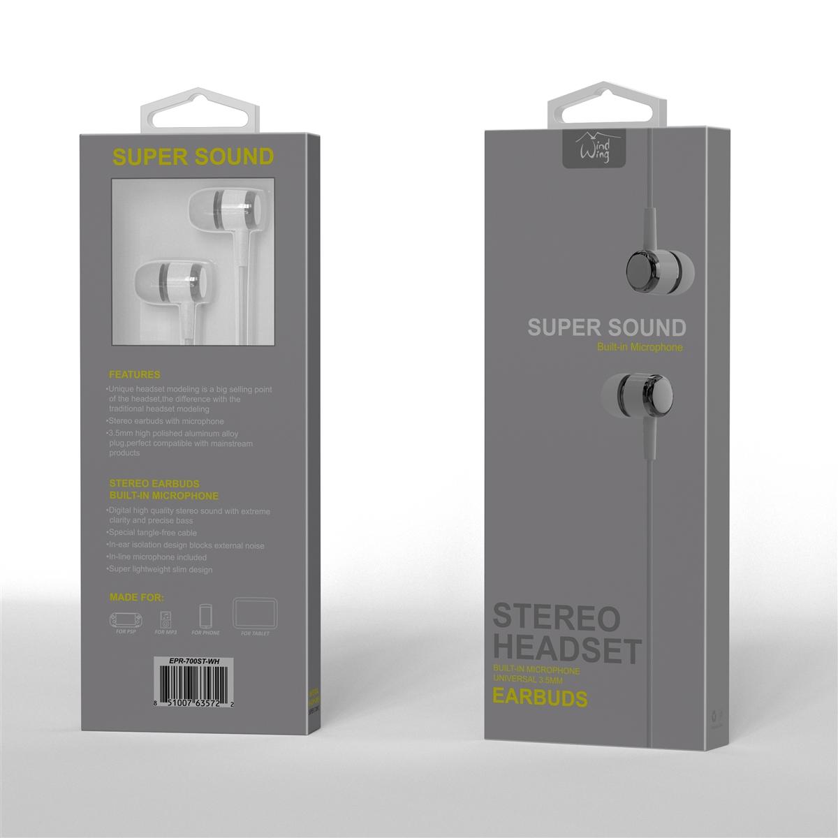 Premium Super Sound Universal Earbud 700ST - White