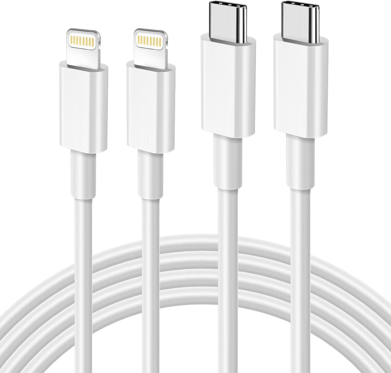 Pack of 2 – Type-C to Lightning Charging Cables, Quick Power and Reliable Sync Cord Compatible with iPhone 8 through iPhone 14 Models