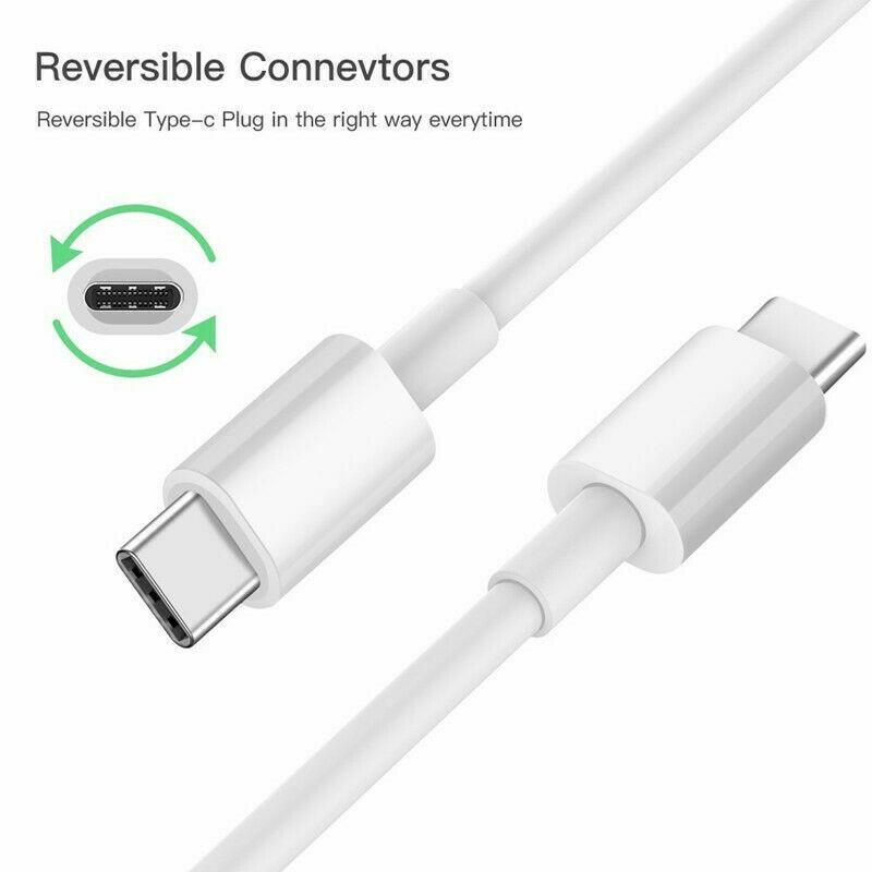 USB-C to USB-C Fast Charge Type C to Type C Cable Cord with Package in White