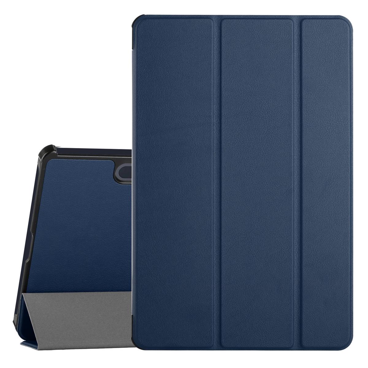 Samsung Galaxy Tab S6 Lite 10.4inch Trifold Magnetic Closure PU Leather Case Cover - Blue