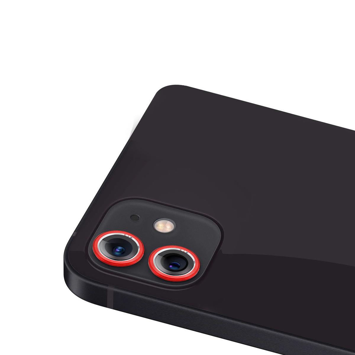 iPhone 11 2 Camera Colored Edged Tempered Glass - Red, photo 2 of 3