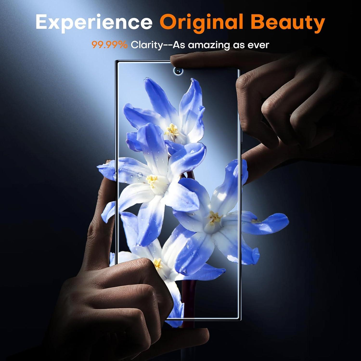 Tempered Glass Screen Protector for Samsung Galaxy S24 Ultra – 9H Hardness, Anti-Scratch & HD Clear