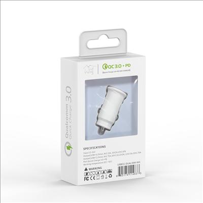 TYPE-C AND USB CAR CHARGER 35W in White, photo 2 of 2