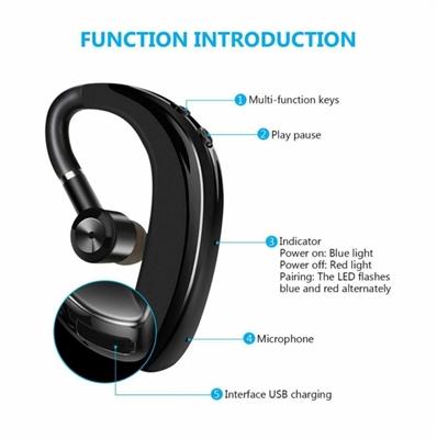 20HRS Talking Time Sporty Bluetooth Earpieces with Microphone and Music SD109 Blue, photo 9 of 12