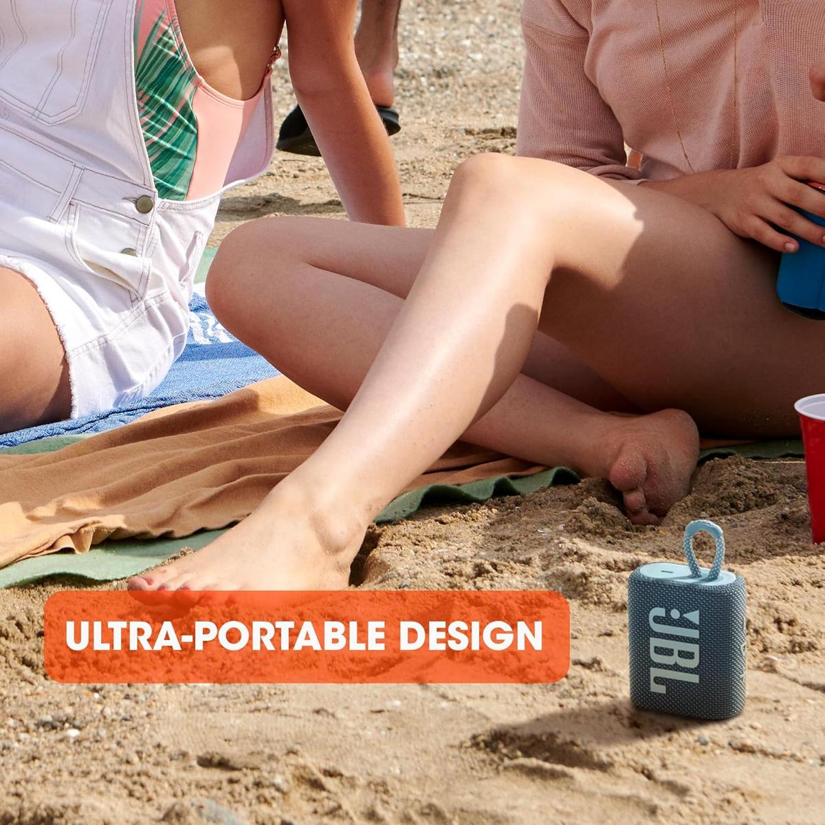 JBL Go 3 - Portable Mini Bluetooth Speaker, big audio and punchy bass, IP67 waterproof and dustproof, 5 hours of playtime, speaker for home, outdoor and travel (Red), photo 4 of 5