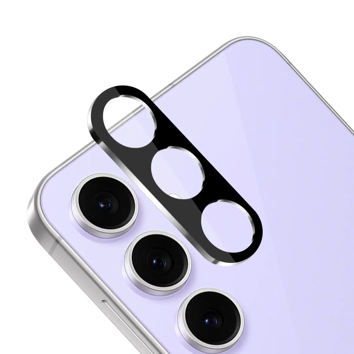 Samsung Galaxy S25 FE Camera Lens Colored Edge Tempered Glass Protector 2.5D - Black, photo 2 of 2