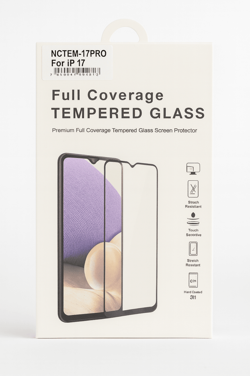 Premium Full Coverage Tempered Glass Screen Protector for IF 17 (Hard Coated 9H), photo 2 of 2
