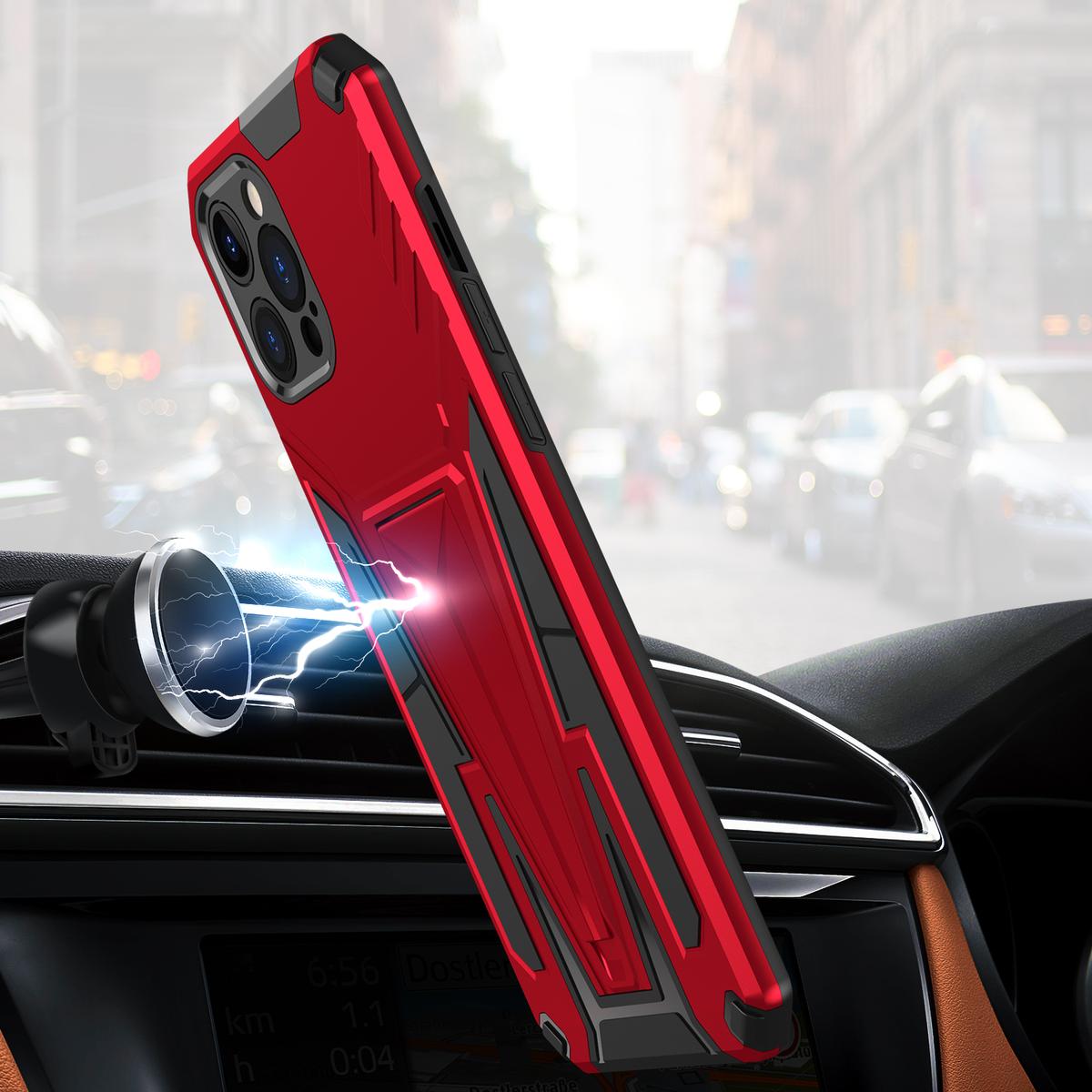 iPhone 12 Pro Max 6.7" Alien Design Shockproof Magnetic Hybrid Kickstand Case Cover – Red, photo 5 of 5