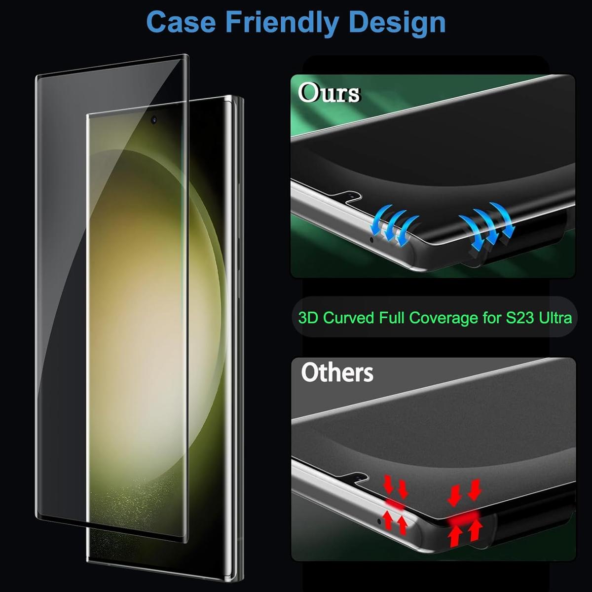 Tempered Glass Screen Protector for Samsung Galaxy S23 Ultra – HD Clear, Anti-Scratch & Shatterproof, photo 4 of 4