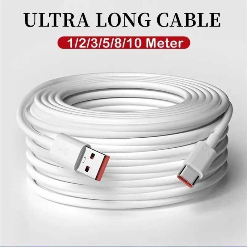 2m/5m/8m/10m Super Long USB Type C Charging Cable Extend Charger Wire For iPhone and Samsung, photo 2 of 4