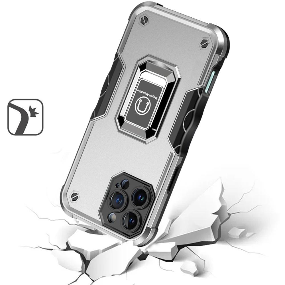 iPhone 16 Pro 6.3" OPTIMUM Magnetic Ring Stand Hybrid Case | Rugged Shockproof Cover with Kickstand & Car Mount Support, photo 8 of 9