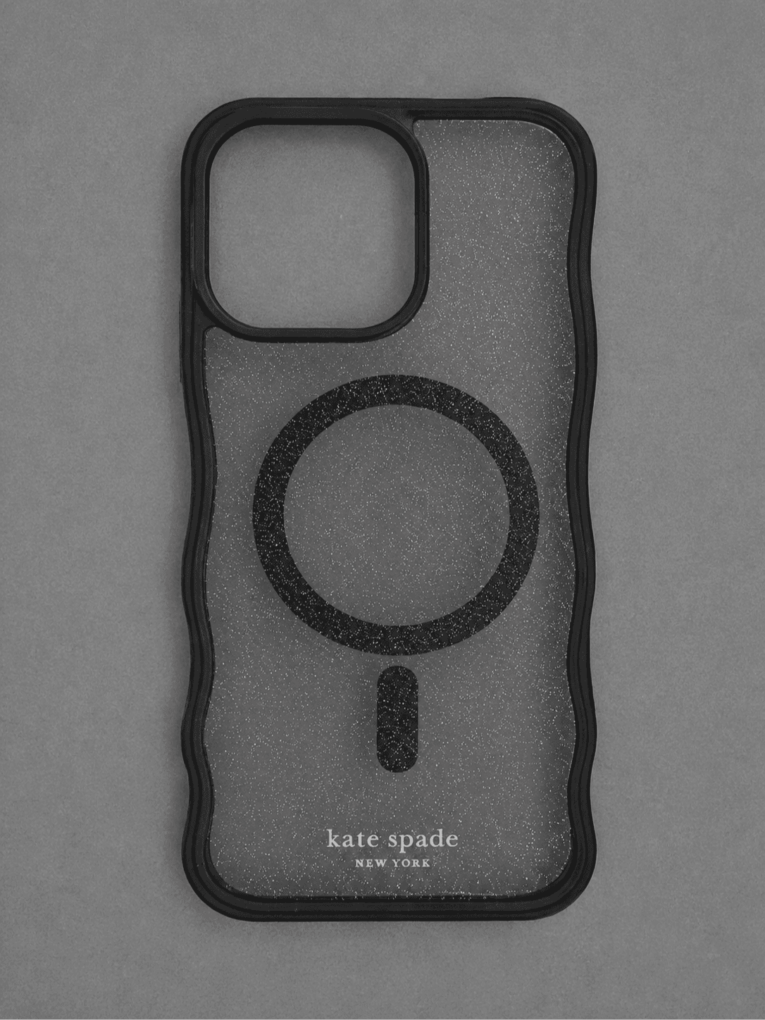 Kate Spade Wavy Glitter MagSafe Case for iPhone 16 Pro Max – Black/Clear | Brand New, photo 2 of 2