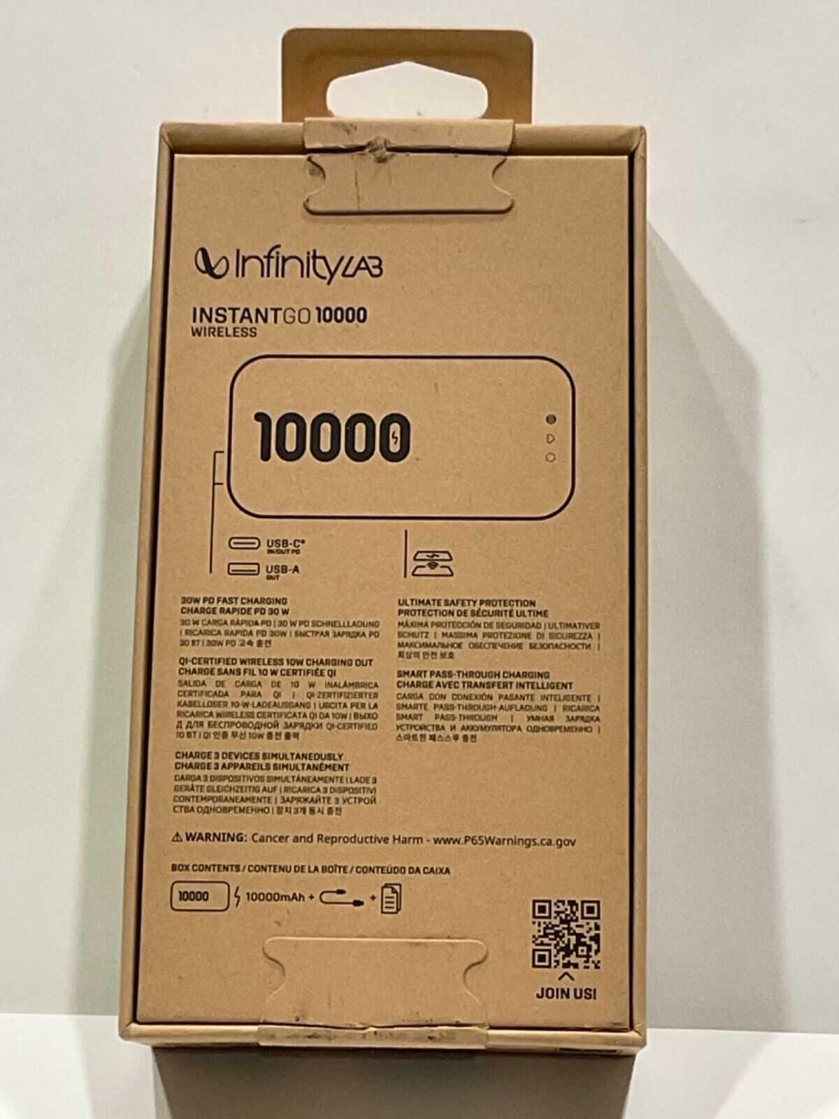 Infinity Lab InstantGo 10000 - 10000mAh Wireless Power Bank- Black, photo 2 of 2