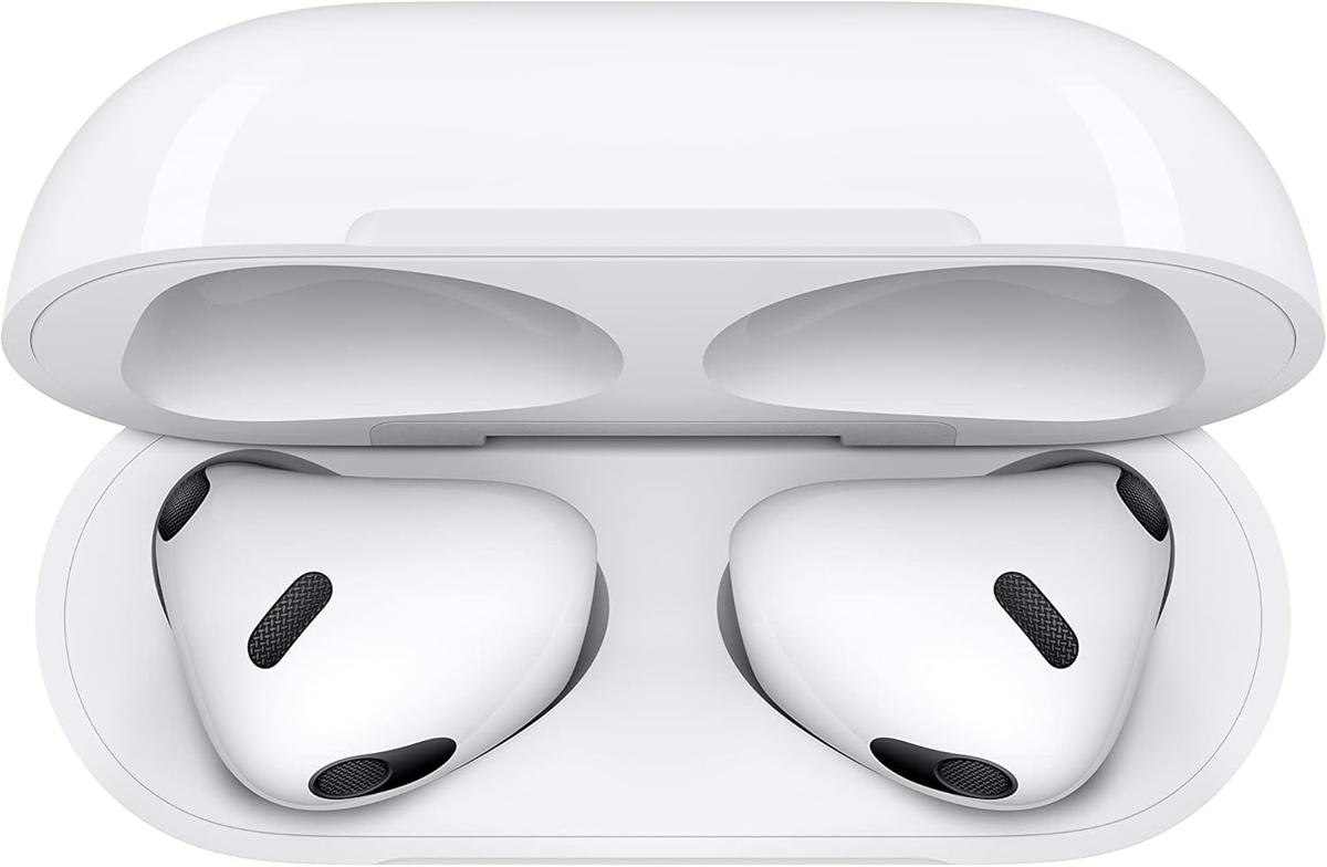 AirPods (3rd Generation) Wireless Ear Buds, Bluetooth Headphones, Personalized Spatial Audio, Sweat and Water Resistant, Lightning Charging Case Included, Up to 30 Hours of Battery Life, photo 4 of 6