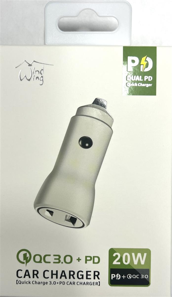TYPE-C AND USB CAR CHARGER 20W