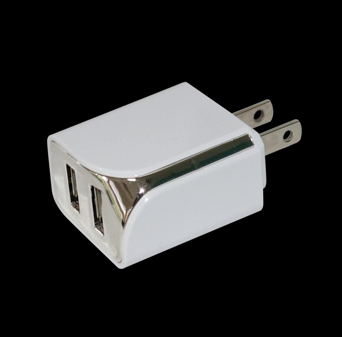 Premium High Quality Fast 3.1A Home Charger Adapter with Dual USB Ports in White with Package, photo 2 of 2