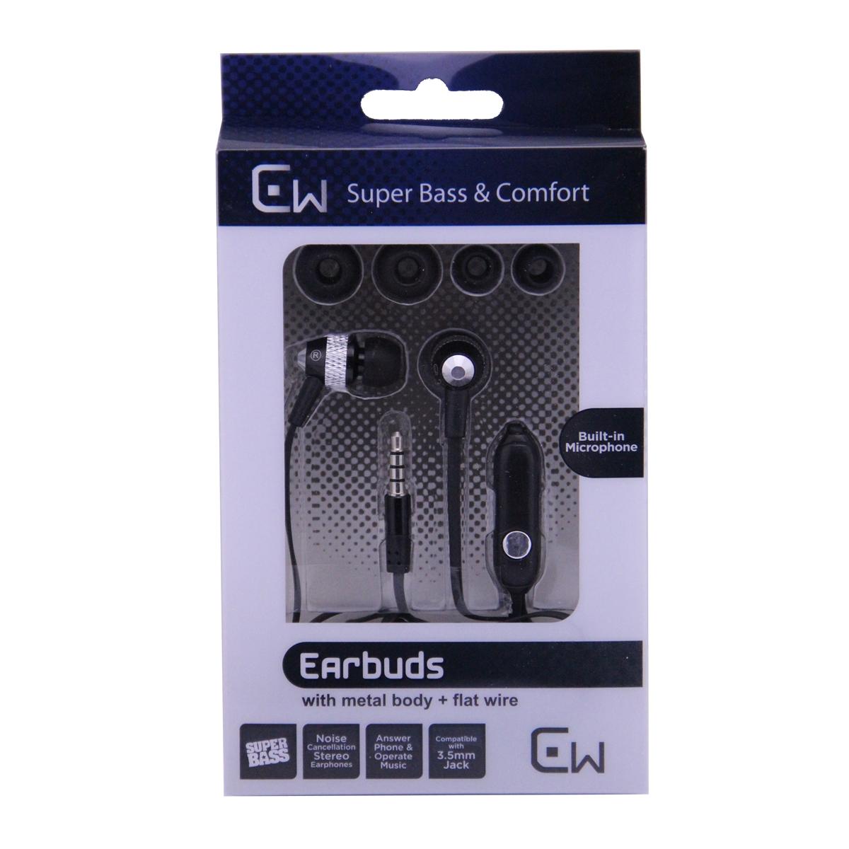 Metal Stereo Hands Free with Super Sound M16 - Black