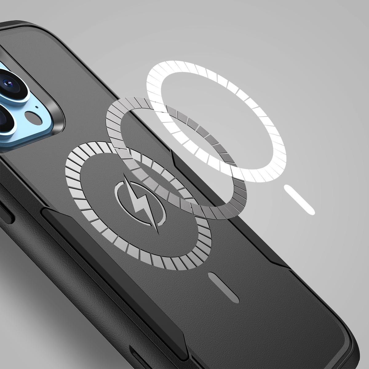 iPhone 14 PRO 6.1" Tough Shockproof [Magnetic Circle] Hybrid Case - Black, photo 3 of 3