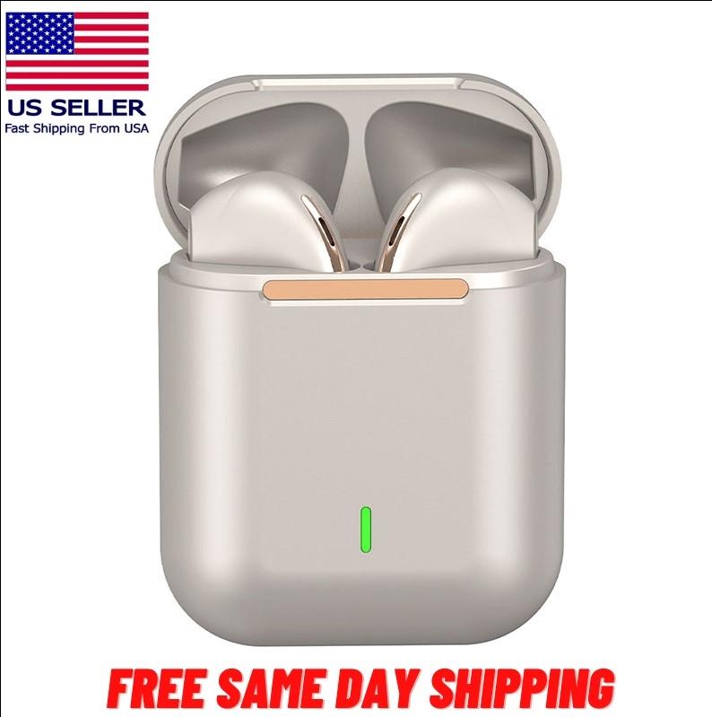 TWS J18 Wireless 5.0 Bluetooth Earphones Noise Cancelling Microphone Water Proof- White, photo 2 of 2