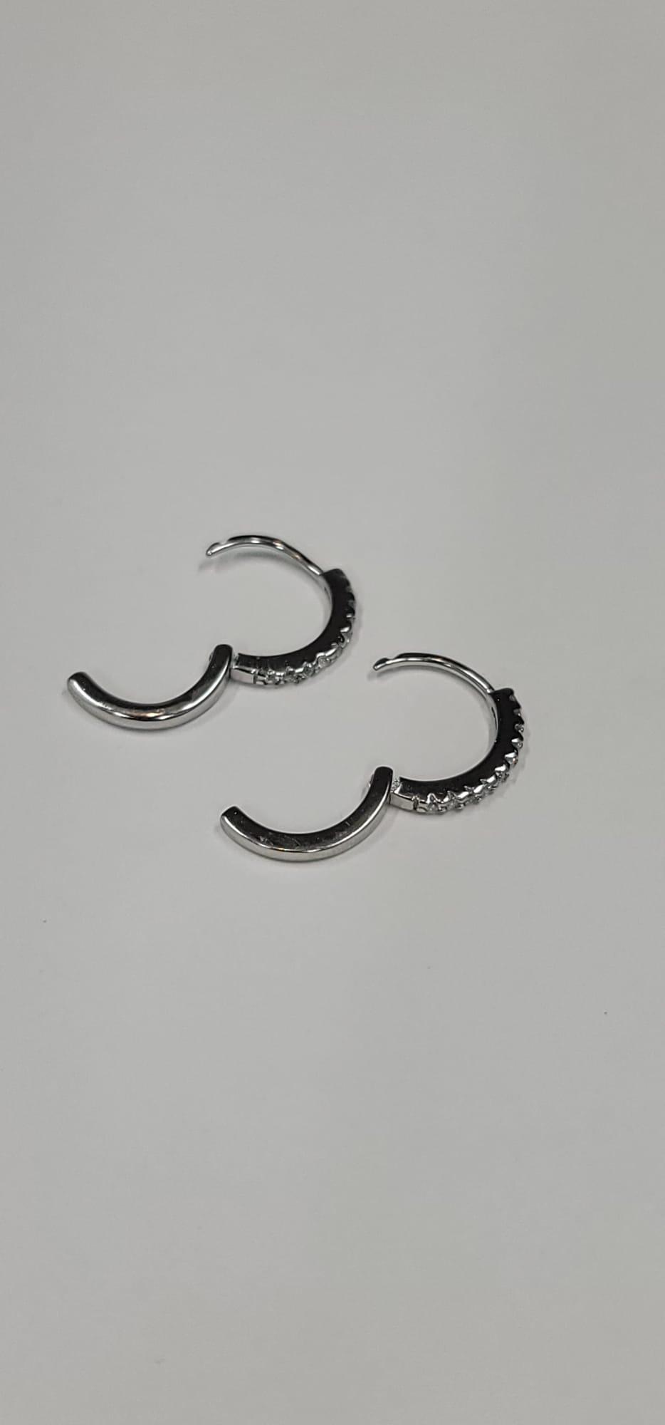 Jewelry CZ Earrings. S925 Sterling Silver, photo 2 of 4