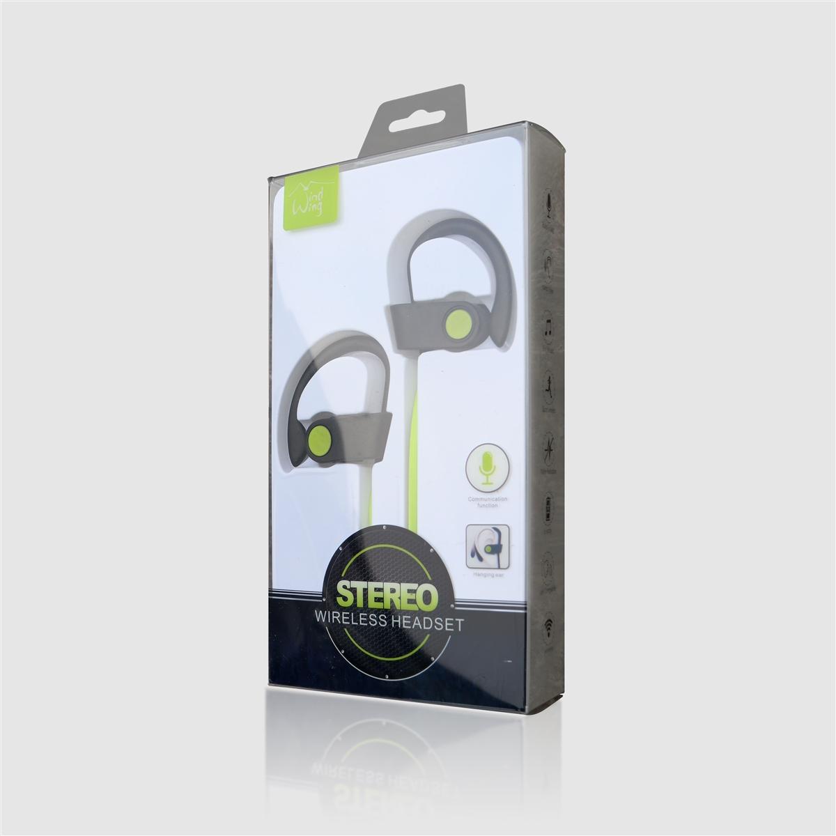 BT-S225 Stereo Sports Bluetooth Headset For Talk and Music in Green, photo 4 of 4