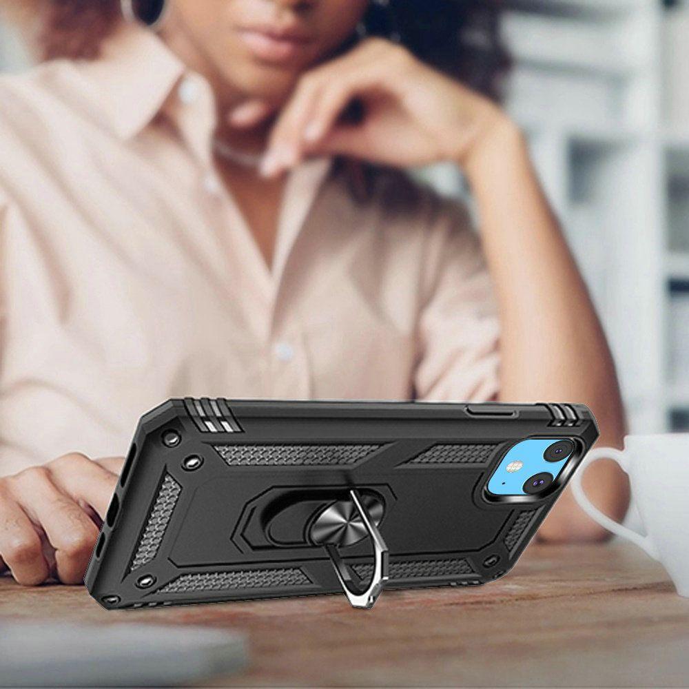 iPhone 15 Plus Ring Magnetic Kickstand Hybrid Case Cover, photo 2 of 7