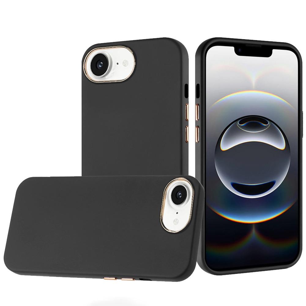 iPhone 16E / SE4 (2025) Classy Slick Chrome-Trim Hybrid Case – Elegant Dual-Layer Protection