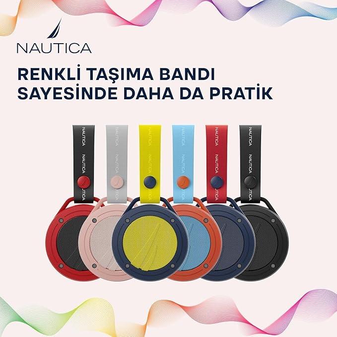 Nautica Portable Bluetooth Speaker, Wireless, TWS Pairing, IPX5 Splashproof, Dynamic Led Lights, Bluetooth 5.1, Carrying Strap, Advanced Sound for Home, Outdoor (Black), photo 5 of 5