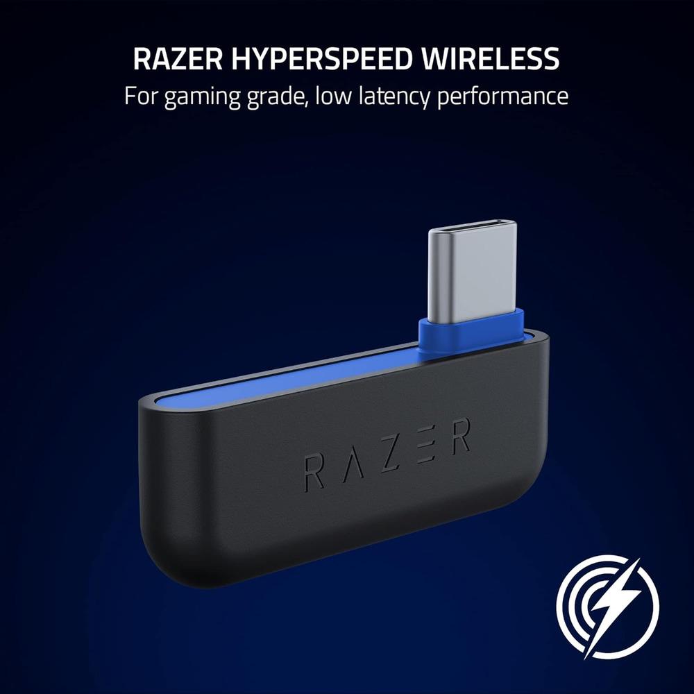 Razer Kaira Pro HyperSpeed Wireless Gaming Headset with Haptics for PlayStation 5 / PS5, PS4, PC, Mobile: Titanium 50mm Drivers - Hybrid Mic - Low Latency Bluetooth - 30 Hr Battery - White & Black, photo 3 of 8