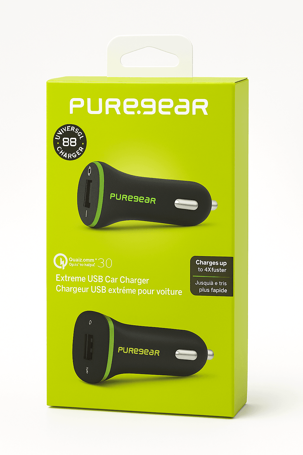PureGear Universal Extreme USB Car Charger with Qualcomm Quick Charge 3.0