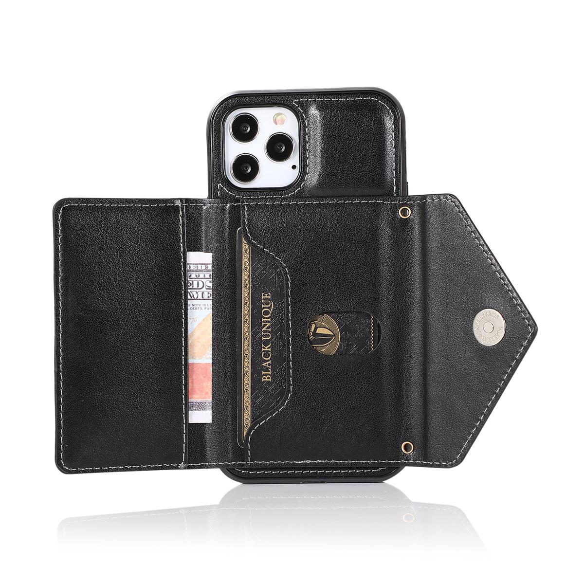 For iPhone 15 Plus ELEGANT Wallet Case ID Money Holder Case Cover - Black, photo 3 of 3