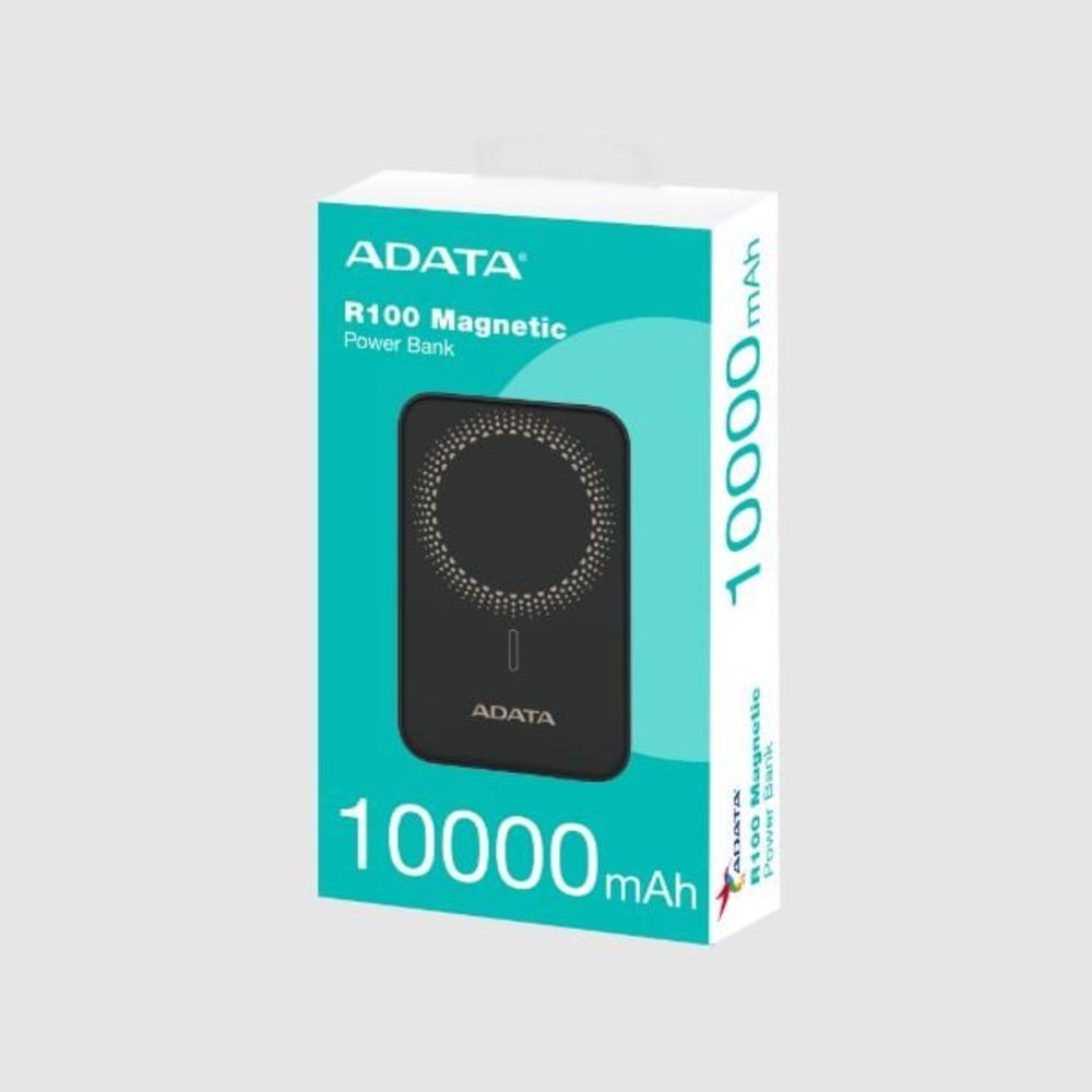 Adata R100 UL Certified Magnetic Power Bank QC/PD 20W Fast Charging -BLACK