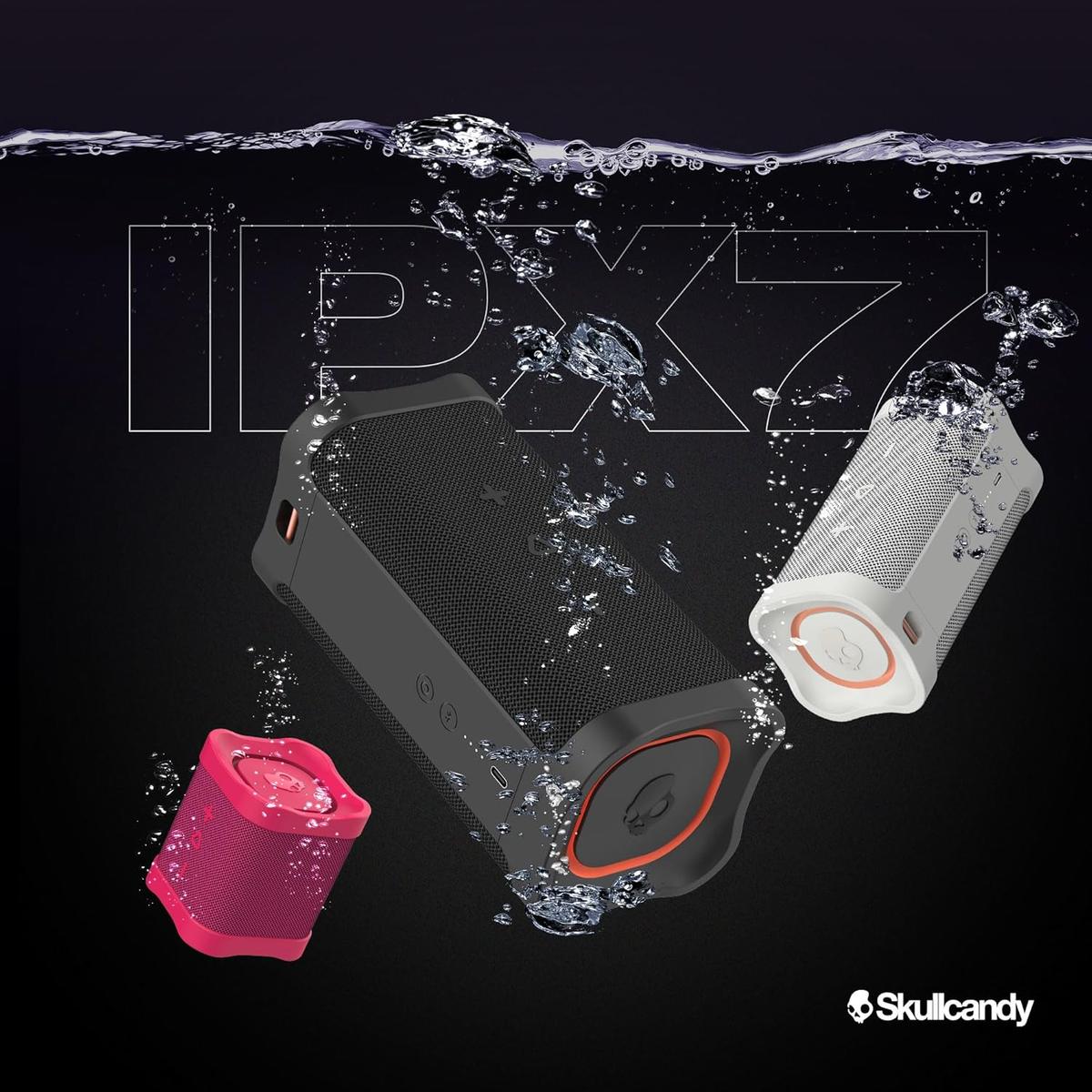 Skullcandy Terrain Wireless Bluetooth Speaker - IPX7 Waterproof Portable Speaker with Dual Custom Passive Radiators, 14 Hour Battery, Nylon Wrist Wrap, & True Wireless Stereo, photo 3 of 6