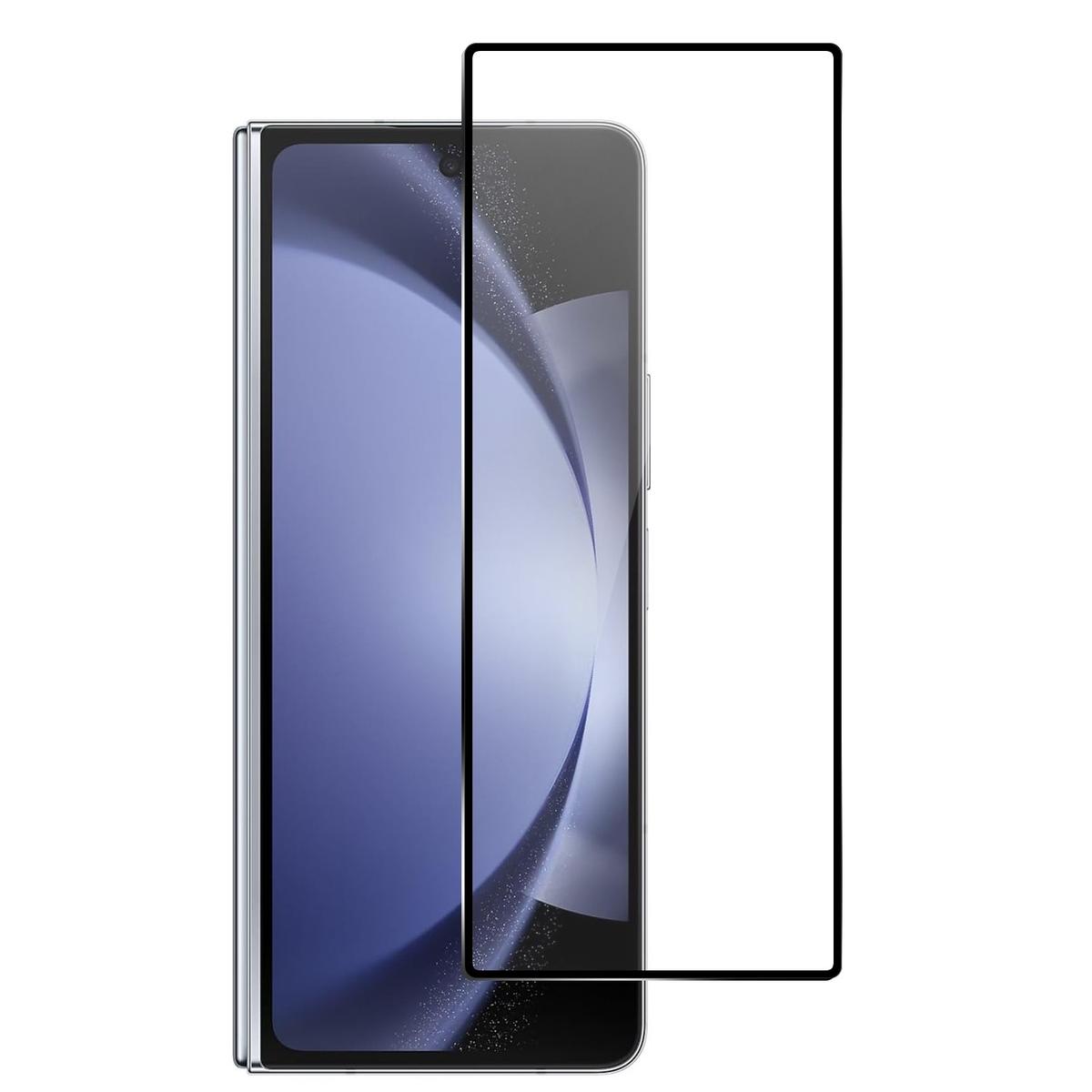 Samsung Galaxy Z Fold 6 Black Edge Outside Screen Tempered Glass Protector
