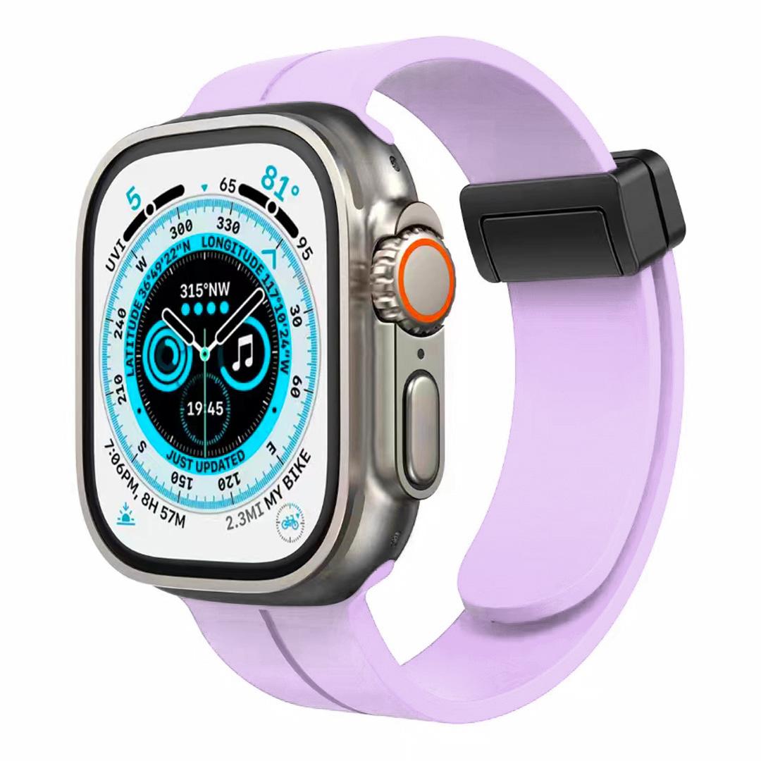 Magnetic Buckle Silicone Band for Apple Watch 42mm/44mm/45mm – Premium Soft Strap Compatible with Series 9 to 1, SE & Ultra, photo 4 of 9