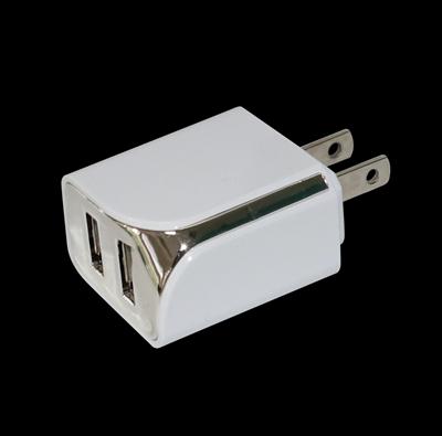Premium High Quality Fast 3.1A Home Charger Adapter with Dual USB Ports in White with Package, photo 2 of 2