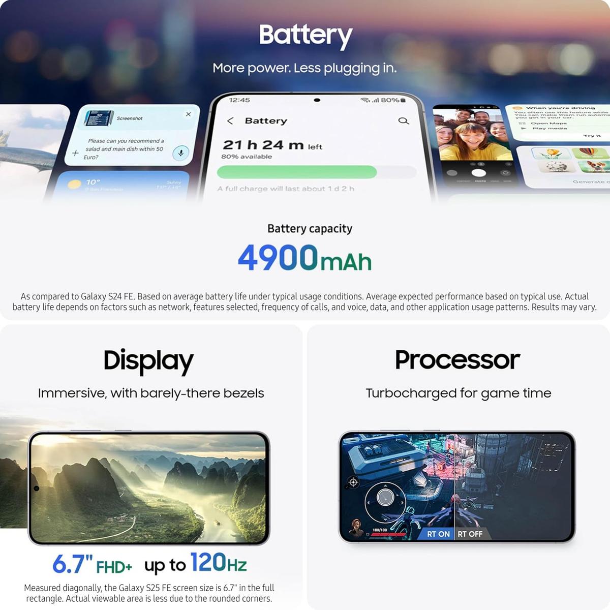 Samsung Galaxy S25 FE 5G 128GB – Latin American Version – Factory Unlocked – Dual SIM – Like Brand New – 9 Months Warranty, photo 2 of 6