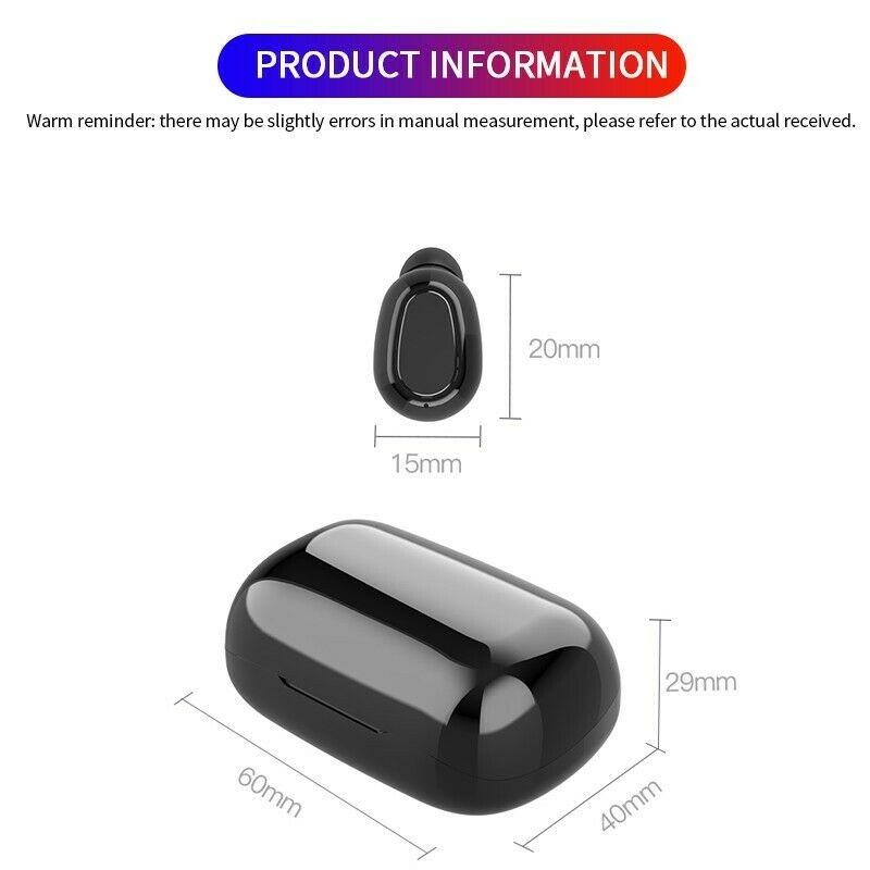 Wireless Headphones Bluetooth Earbuds with Charging Case - Black, photo 3 of 6