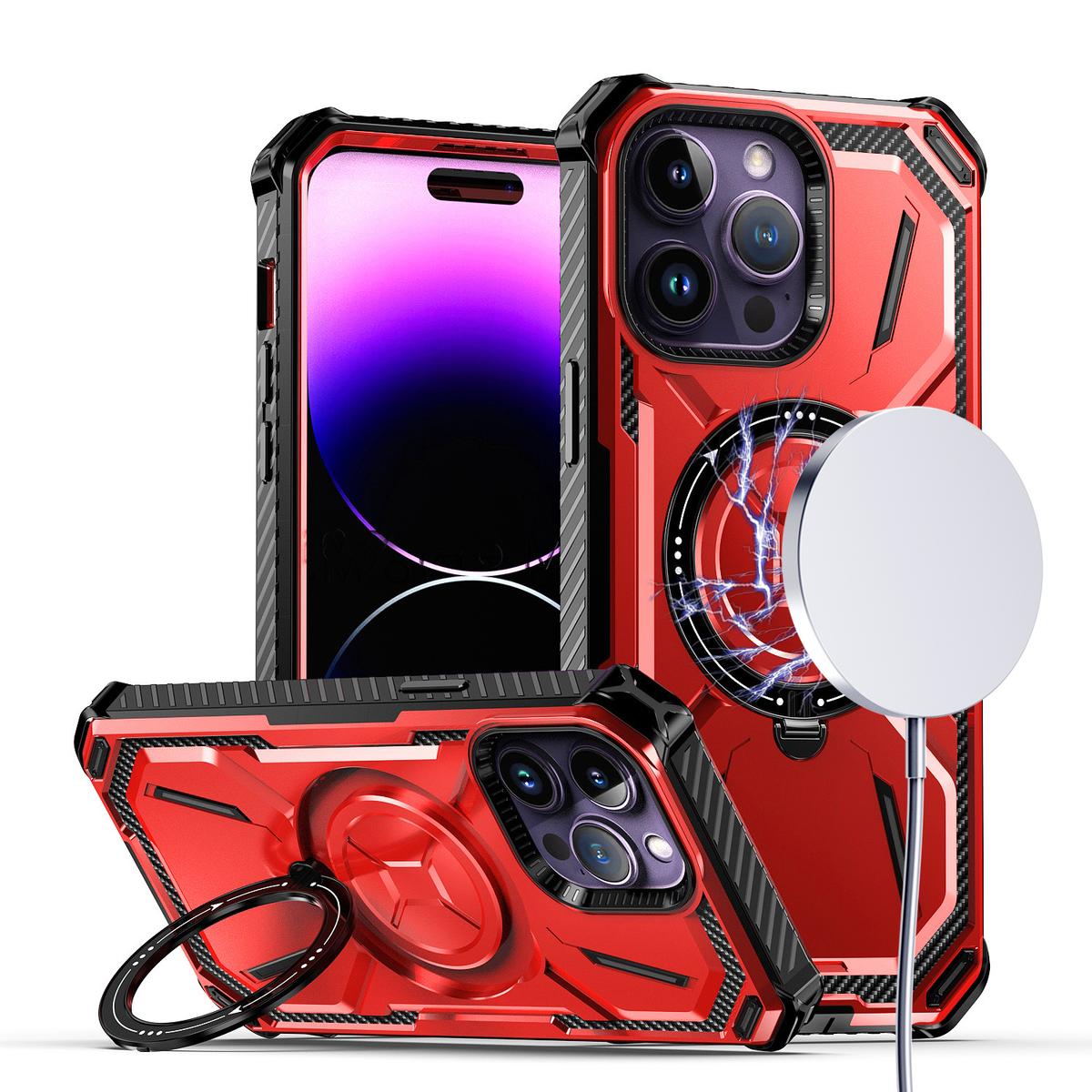 iPhone 15 Premium Circle [Magnetic Circle] KickKickstand - Red