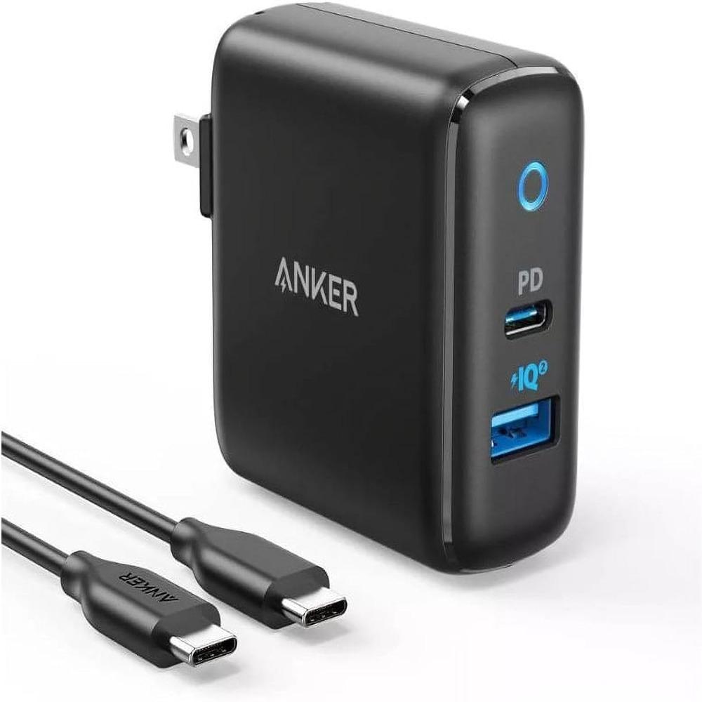 ANKER POWERPORT 33W DUAL-PORT USB-C & USB-A WALL CHARGER -Black