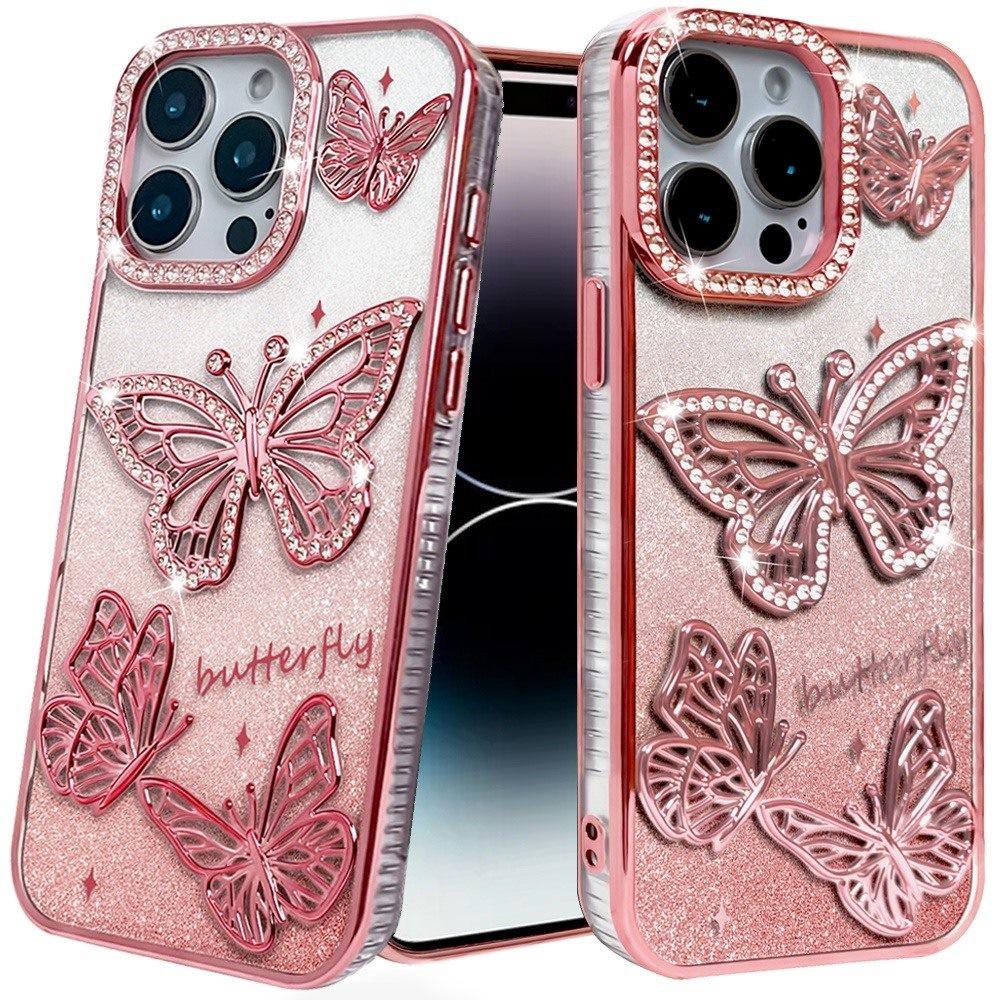 Luxury Glitter Butterfly Rhinestone Case For iPhone 14 PRO MAX | Free Delivery, photo 4 of 4