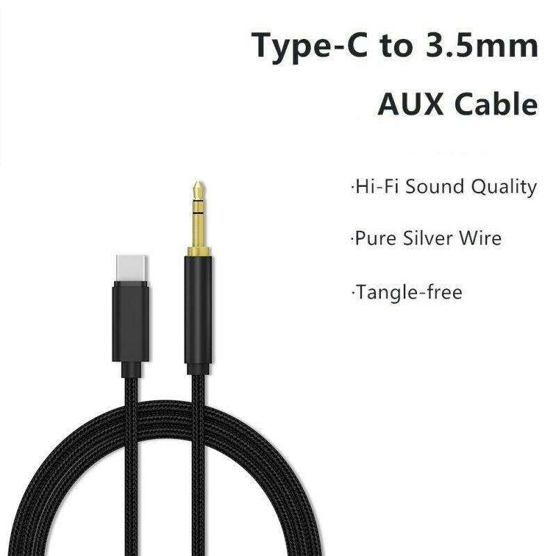 TYPE-C to 3.5mm Jack AUX Audio Adapter Cable in Black, photo 3 of 6