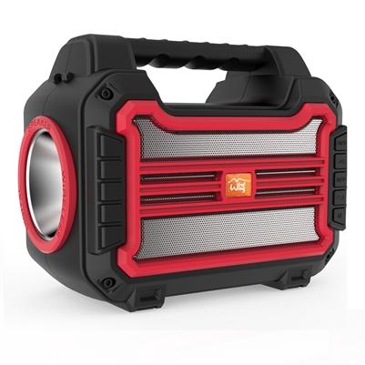 Portable Bluetooth Speaker with Handle Loud Sound Heavy Bass Outdoor Solar Charging in Red, photo 2 of 4