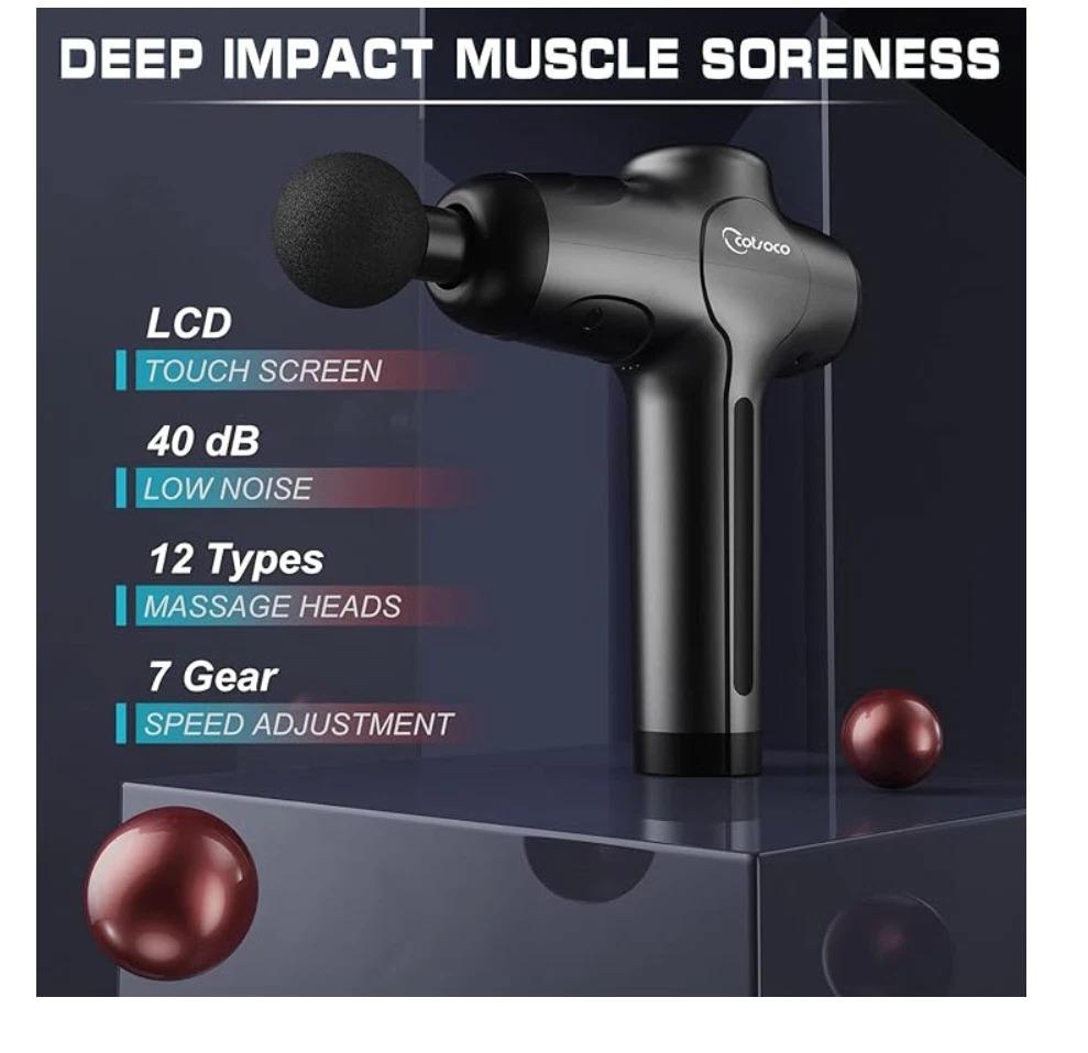COTSOCO Massage Gun, Massage Gun, Professional Deep Tissue Massage 12 Heads, photo 2 of 5