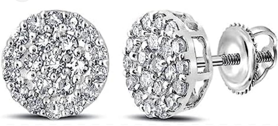 925 Sterling Silver 2.5Ct Round Moissanite Diamond Stud Women's Earrings, photo 2 of 2