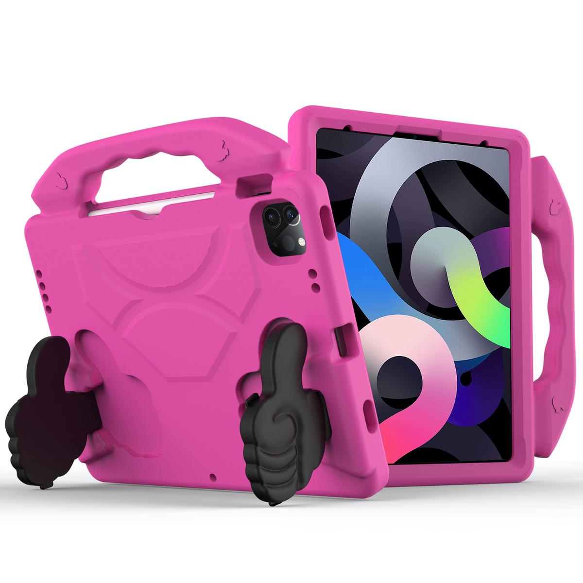 Apple iPad Air 4 / iPad Air 5 / iPad Pro 11 inch Thumbs Up Kickstand Shockproof Tablet Case Cover - Hot Pink