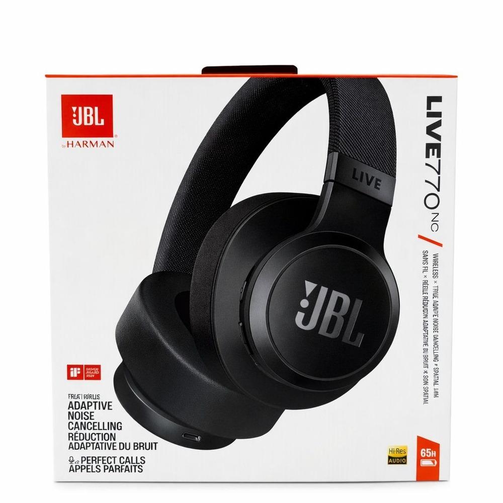 JBL Live 770NC Wireless Bluetooth Headphones - Black